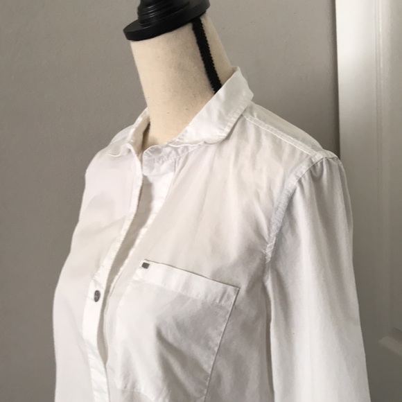 CALVIN KLEIN Poplin Women Long Sleeves Cotton White Shirt | XS - Picture 7 of 13